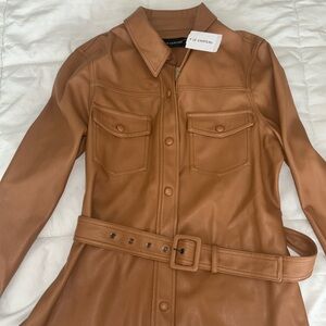 Le chateau belted leather jacket in size S. First oversized. Never worn